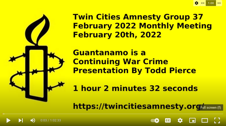 Guantanamo is a Continuing War Crime!