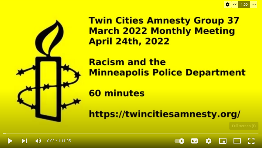 Racism and The Minneapolis Police Department